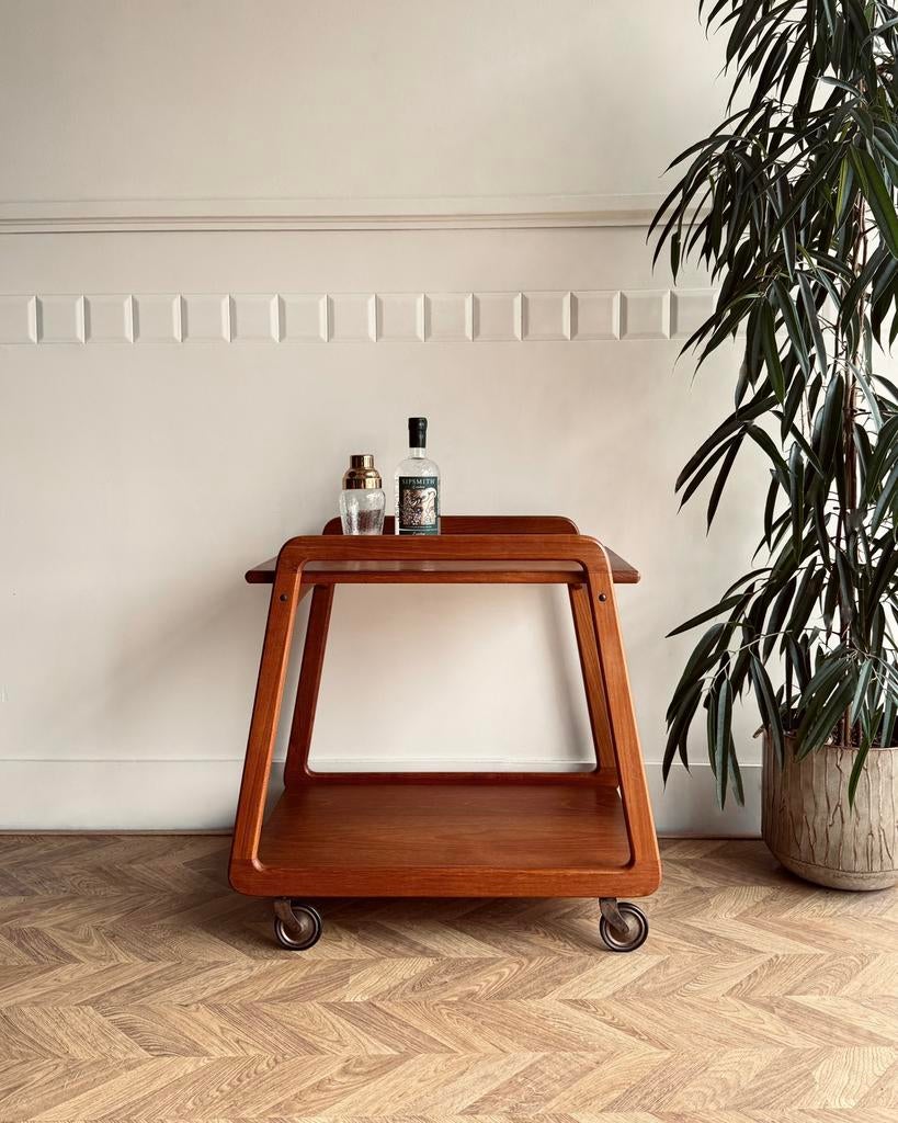Vintage Deense Bar Cart / Trolley van Sika Møbler, Sika Møbler, Ophalen of Verzenden, Tramkade 26, Vintage - Danish Design - Midcentury Moder - Teak