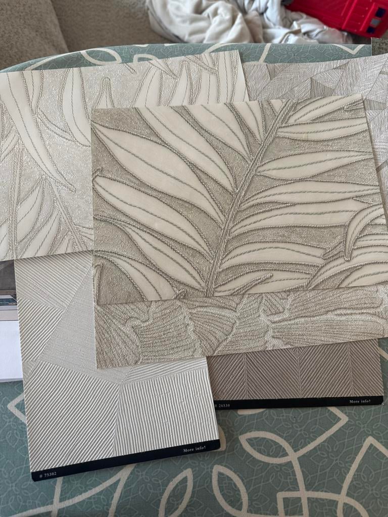 Behangstalen: Riviera Maison, Eijffinger en Arte, Ophalen of Verzenden, Minder dan 10 m², Beige
