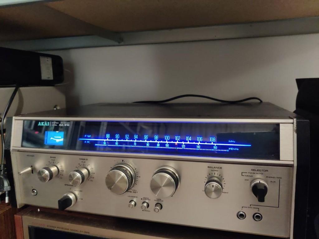 Akai AA 910  versterker jaren 70, Ophalen of Verzenden, Gebruikt, 120 watt of meer, Overige merken
