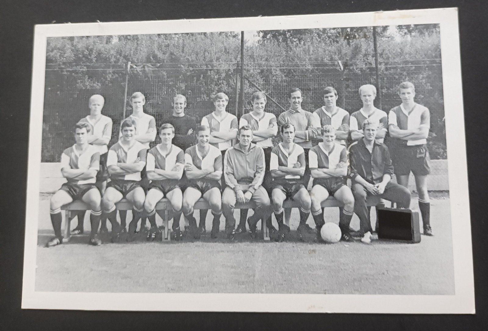 Oude Feyenoord Elftalkaart 1969-1970 C. Moulijn,v. Hanegem, Verzamelen, Verzenden, Feyenoord