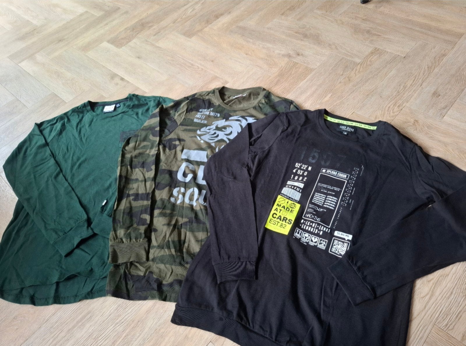 3x Jongens Longsleeve T-shirts - Maat 170/176, 15/16 & 16, Ophalen of Verzenden, Gedragen, Overige maten, Overige kleuren