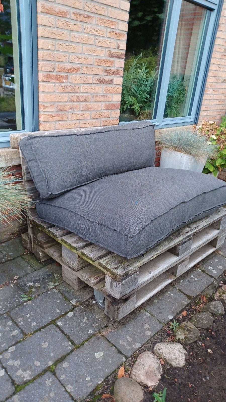 kussen voor palletbank, grijs van karwei, Ophalen, Hout