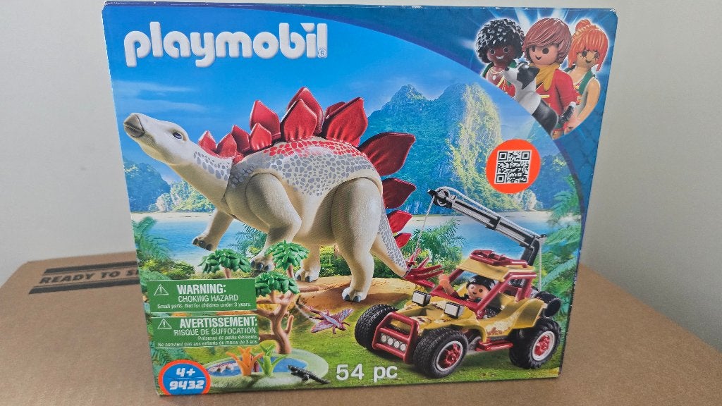 Playmobil 9432 Explorers Buggy Stegosaurus nieuw in doos, Complete set, Nieuw, Ophalen of Verzenden, Figuren