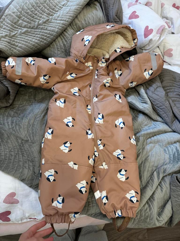 H&M Skipak Maat 80 met Leuke Hondenprint, Ophalen of Verzenden, Zo goed als nieuw, Jongetje of Meisje, Pakje