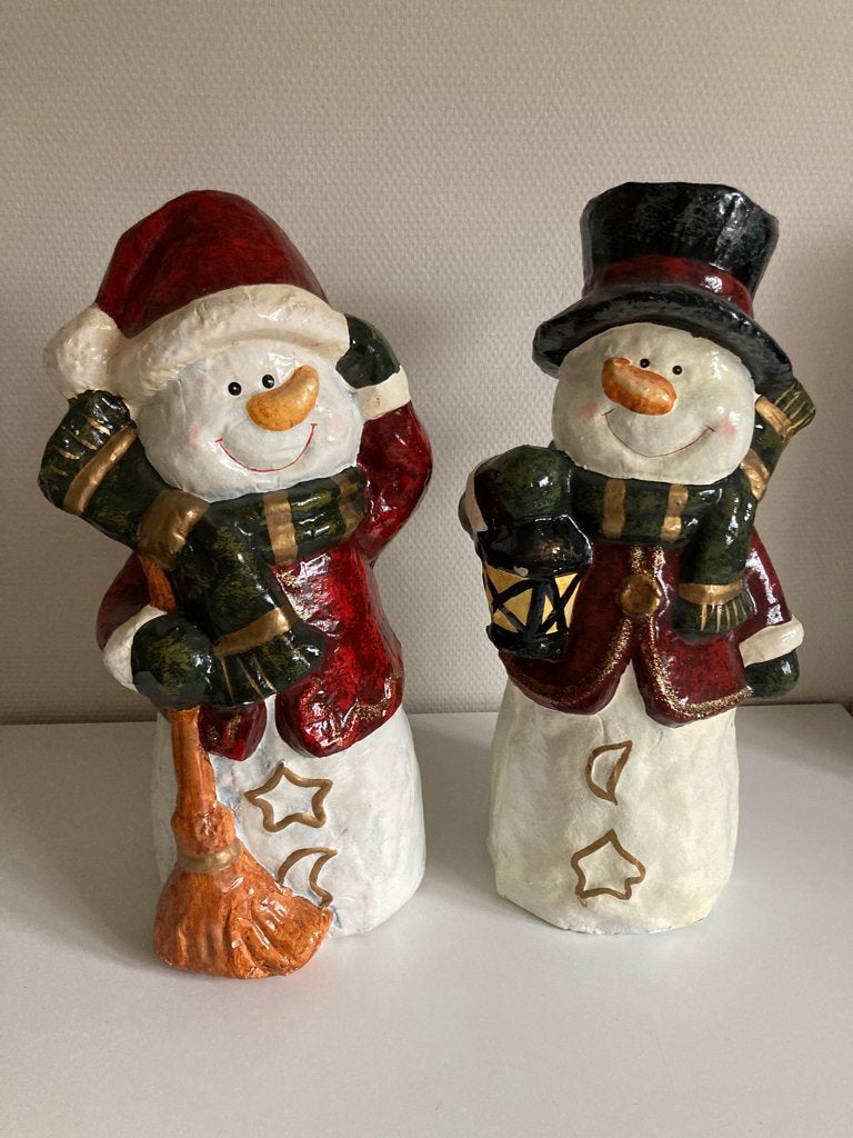 2 leuke sneeuwpoppen 48 cm hoog - KERST, Ophalen, Gebruikt