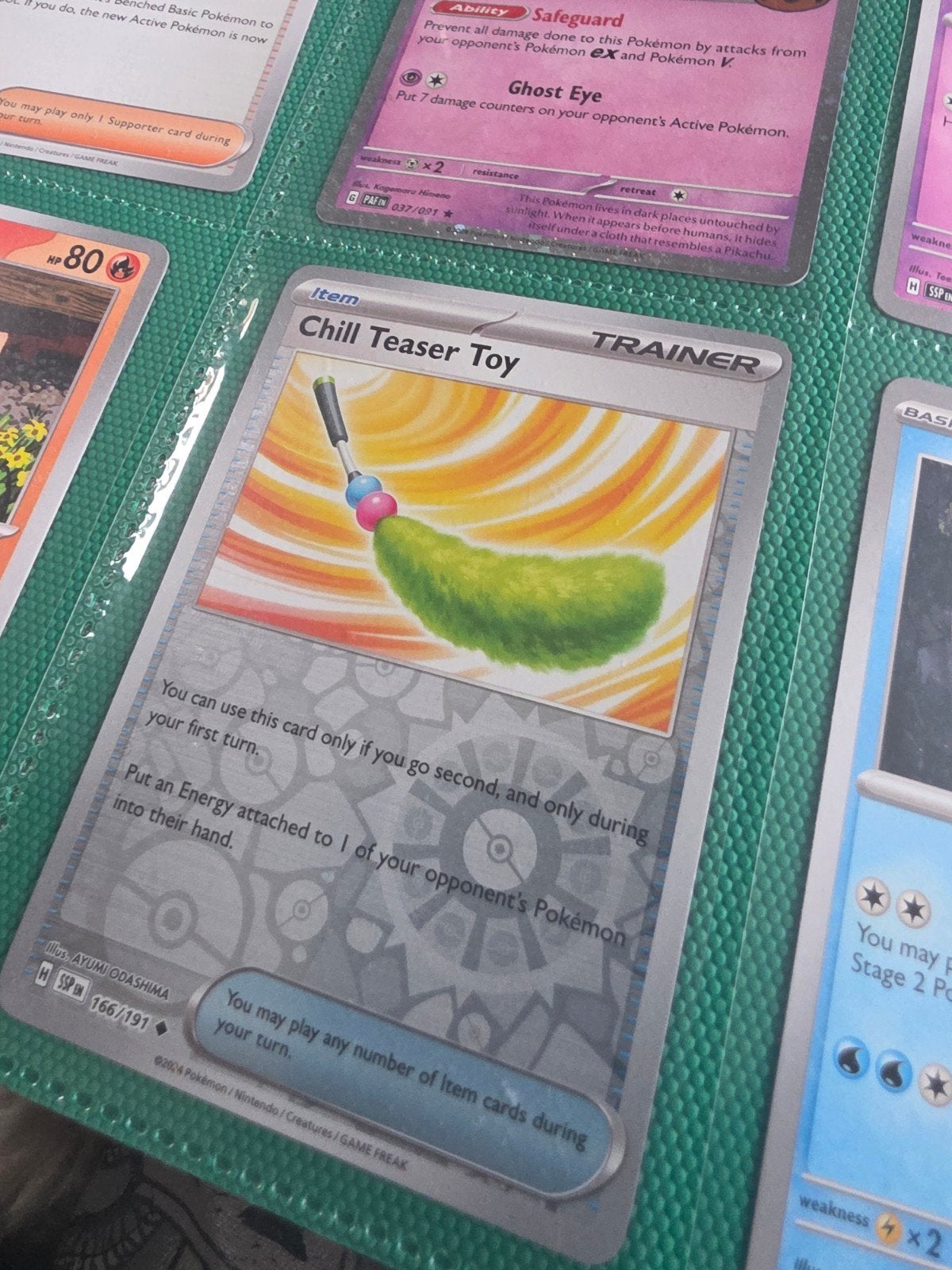 Pokémon TCG Chill Teaser Toy Trainer Kaart 166/191, Ophalen of Verzenden, Zo goed als nieuw, Losse kaart, Foil