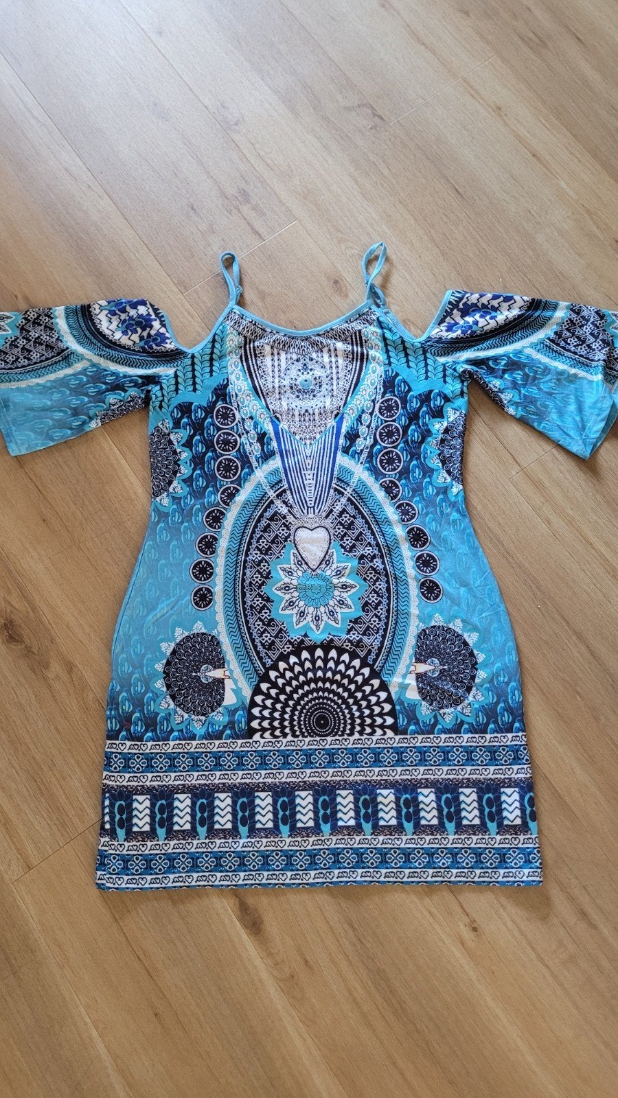 jurkje boho, Maat 38/40 (M), Blauw, Ophalen of Verzenden, Boven de knie