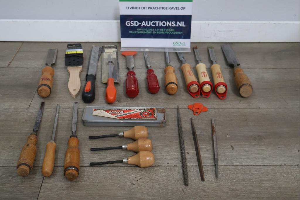 Mix van Houtsnijwerk Gereedschap - Beitels, Ophalen of Verzenden, Niet ingevuld, Niet ingevuld, Niet ingevuld