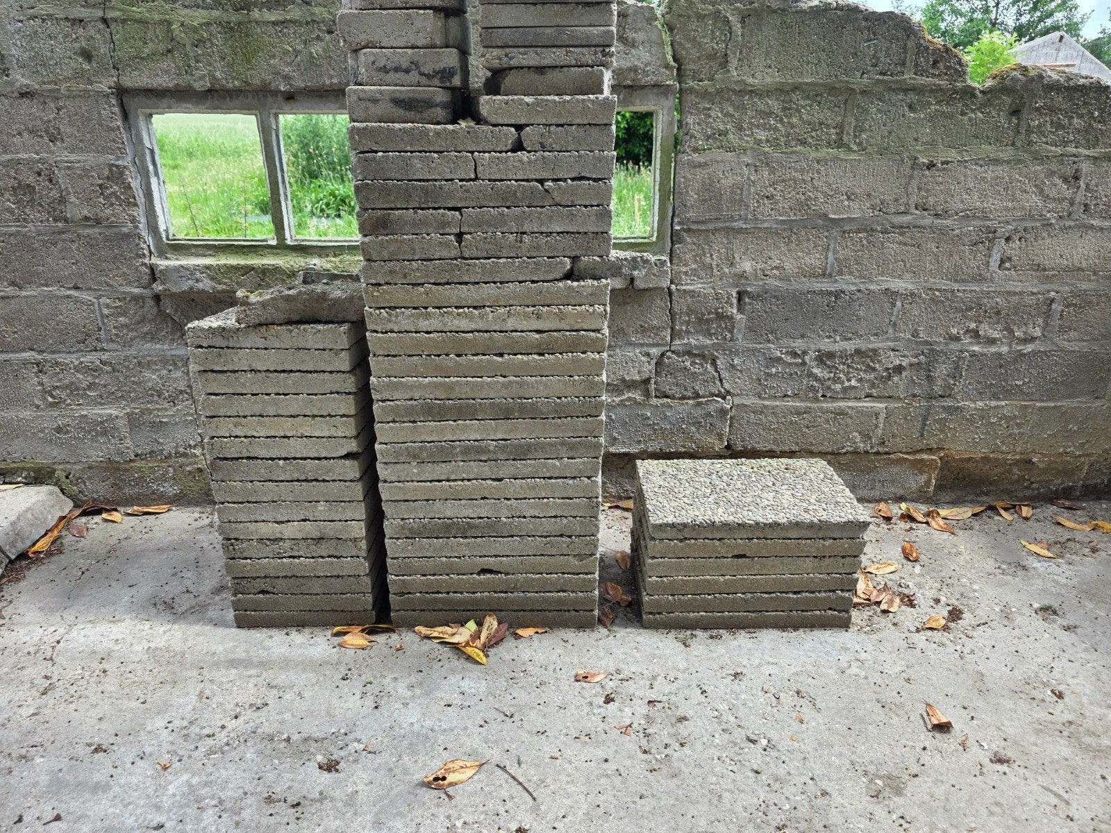 Betonnen terrastegels met grind, gebruikt, Gebruikt, Ophalen of Verzenden, 10 m² of meer, Beton