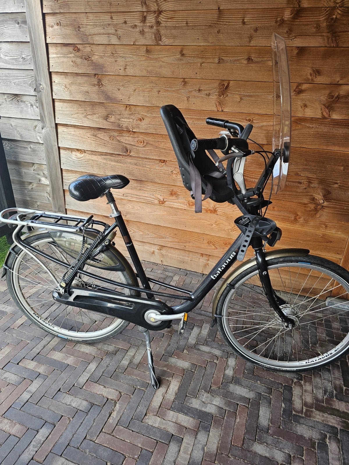 moederfiets, Fietsen en Brommers, Fietsen | Dames | Moederfietsen, Ophalen, Gebruikt, Batavus, Windscherm