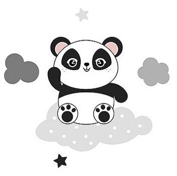 Baby Panda behang kinderkamer, babykamer, Muurdeco4kids, Verzenden, Nieuw