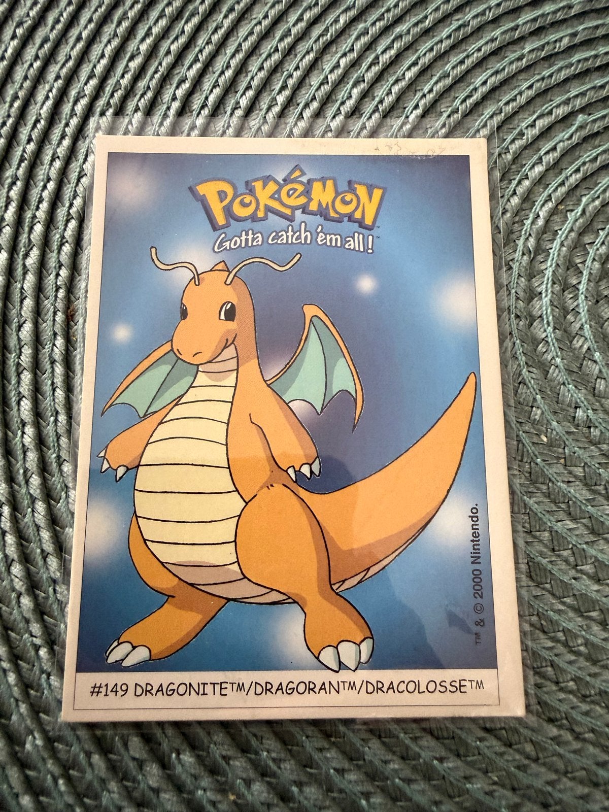 Dunkin Boomer Pokémon Dragonite Sticker #149, Ophalen of Verzenden, Gebruikt, Losse kaart