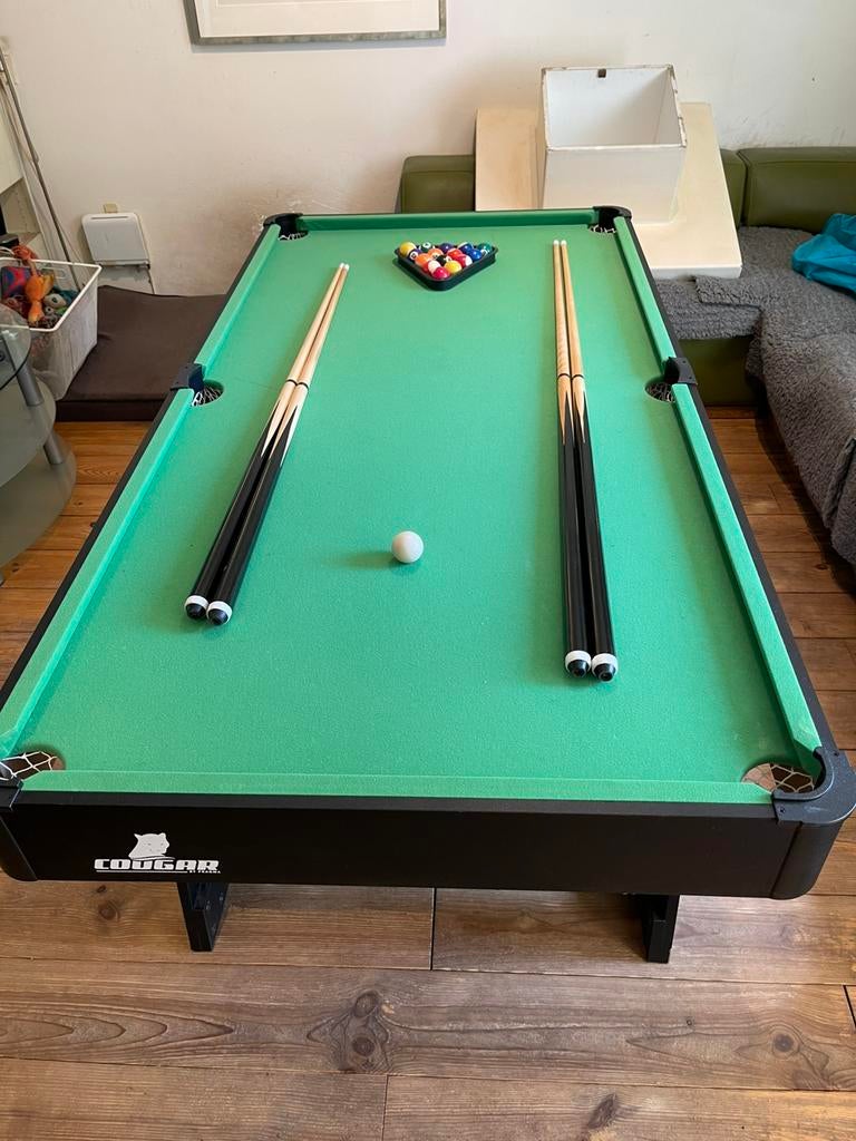 Inklapbare pooltafel, Sport en Fitness, Biljarten en Poolen, Ophalen, Zo goed als nieuw, Pooltafel