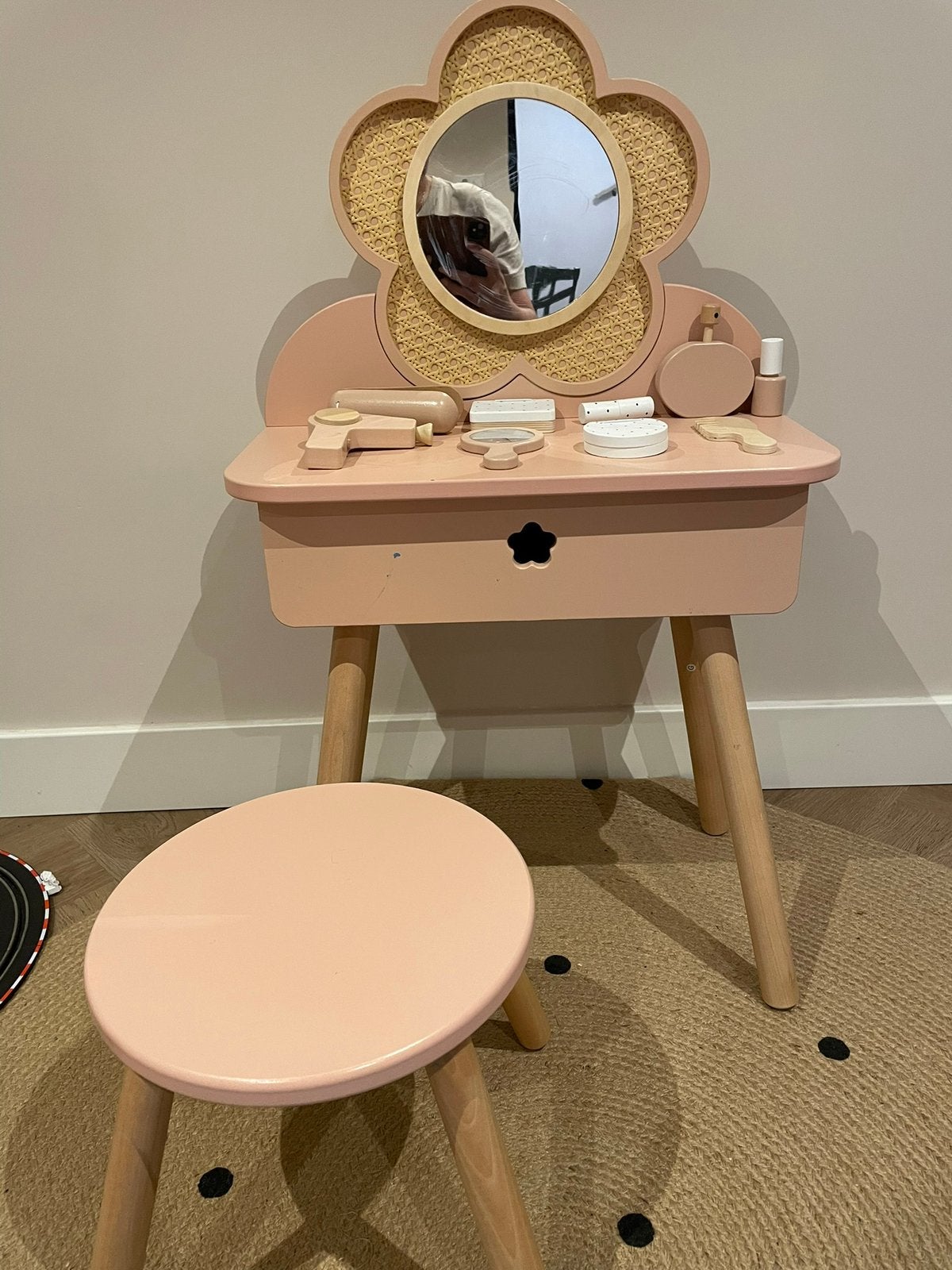 Kaptafel riet Vertbaudet, Huis en Inrichting, Ophalen, Gebruikt, 50 tot 100 cm, Minder dan 100 cm