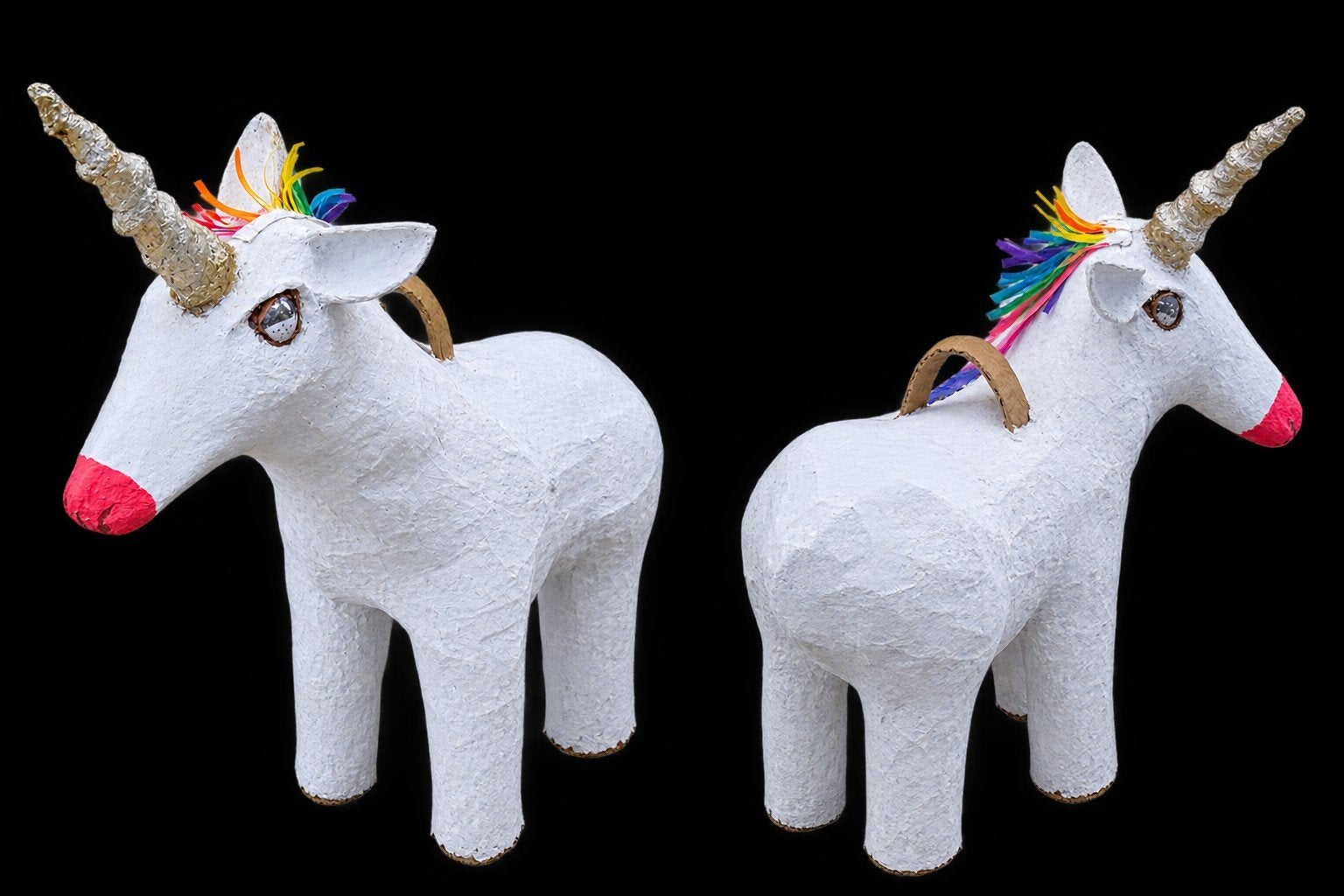 Papier mache eenhoorn, Ophalen, Versiering