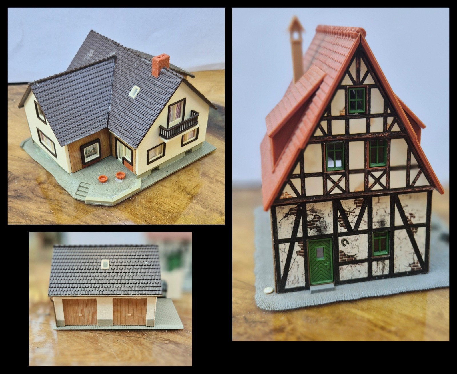 H0 huisjes modelbouw retro Faller Pola jaren 60 70, Overige merken, Gebruikt, Gelijkstroom of Wisselstroom, Brug, Tunnel of Gebouw