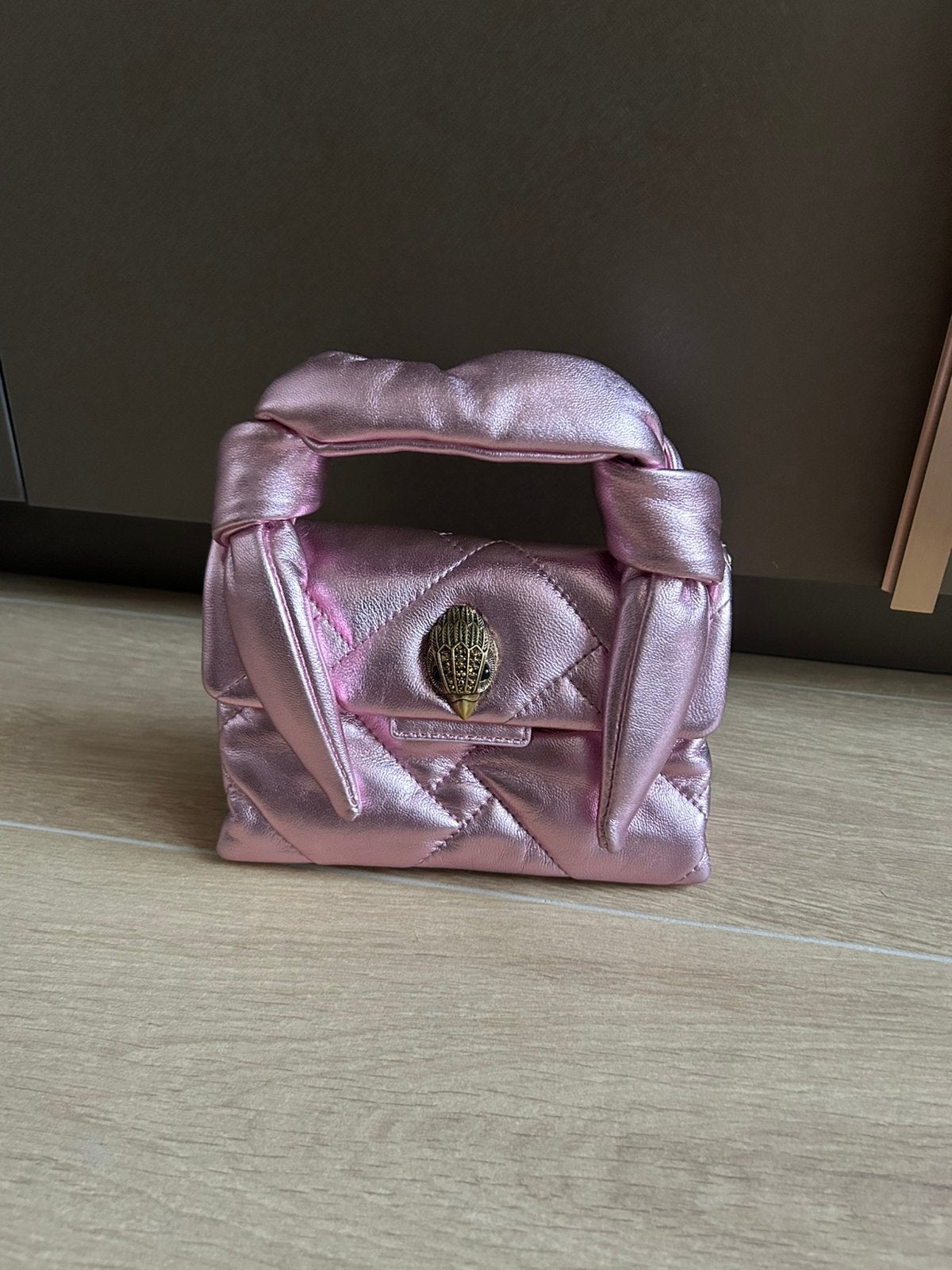 Kurt Geiger metalic roze tas, Ophalen of Verzenden, Zo goed als nieuw, Schoudertasje