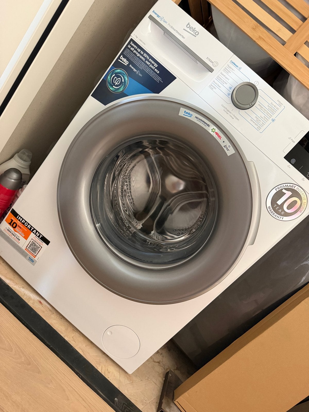 Zo goed als nieuwe wasmachine - 10 maanden oud, Ophalen, Zo goed als nieuw, 1200 tot 1600 toeren, Voorlader