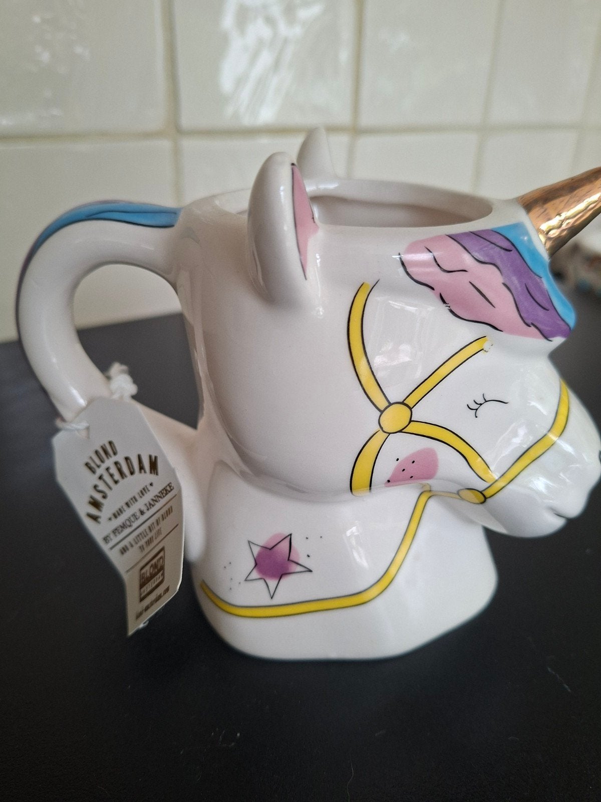 Blond Amsterdam Unicorn Beker - Nieuw met label, Blond Amsterdam, Nieuw, Ophalen of Verzenden, Steen/keramiek
