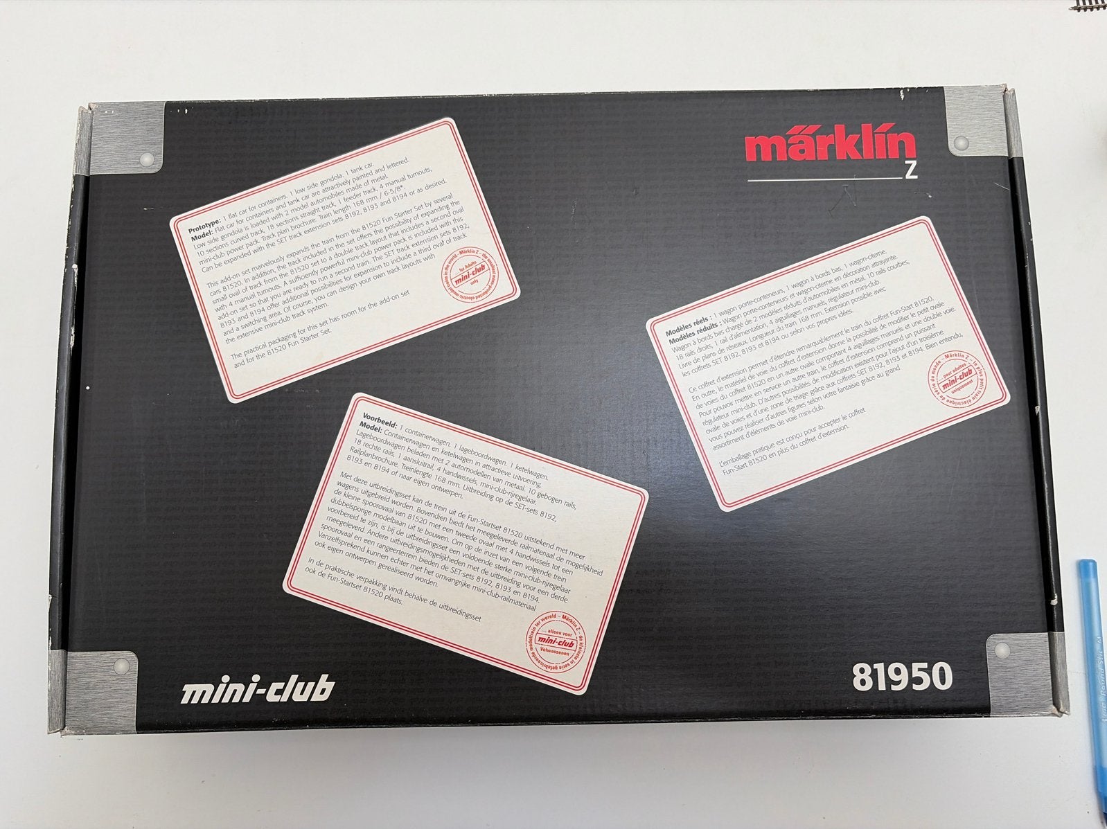 Märklin Z spoor 81950 set met elektrische wissels en extra's, Wisselstroom, Ophalen of Verzenden, Analoog, Märklin