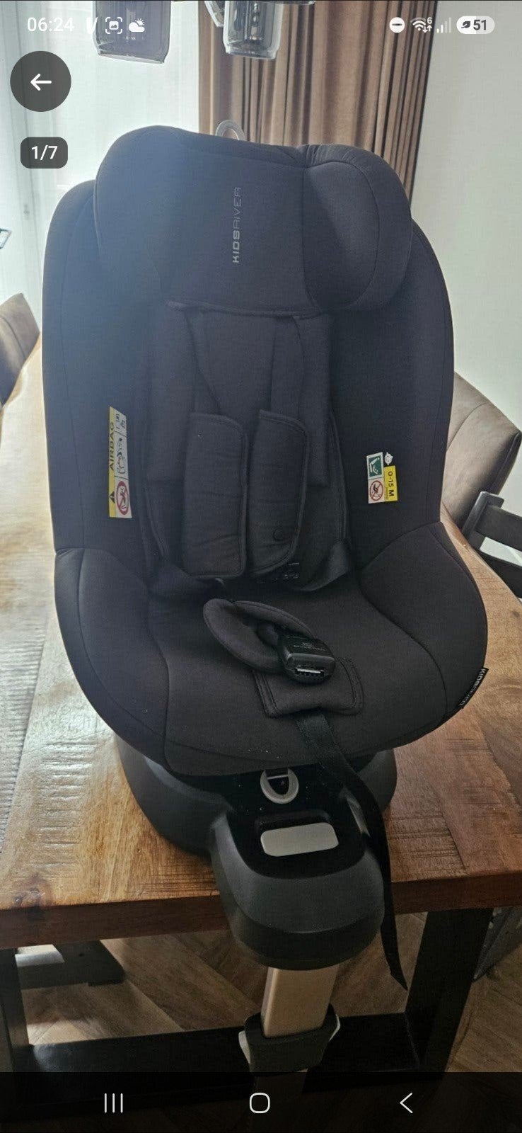 autostoel kidsriver  i-size universal isofix, Kinderen en Baby's, Autostoeltjes, 9 t/m 18 kg, Zo goed als nieuw, Isofix, Ophalen