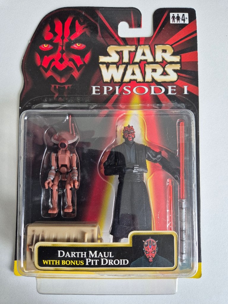 Star Wars EP1 Darth Maul Sith Lord + Red Bonus Pit Droid, Ophalen of Verzenden, Nieuw, Actiefiguurtje