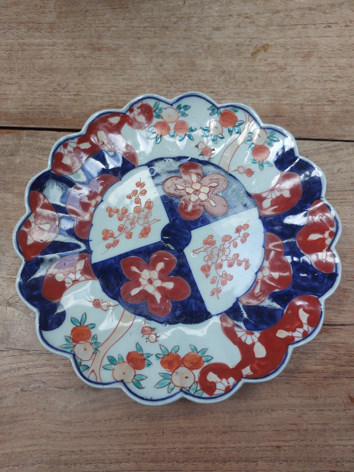Antiek Japans Imari Bord – Porselein Meiji Periode Ø 21.5 cm, Ophalen of Verzenden