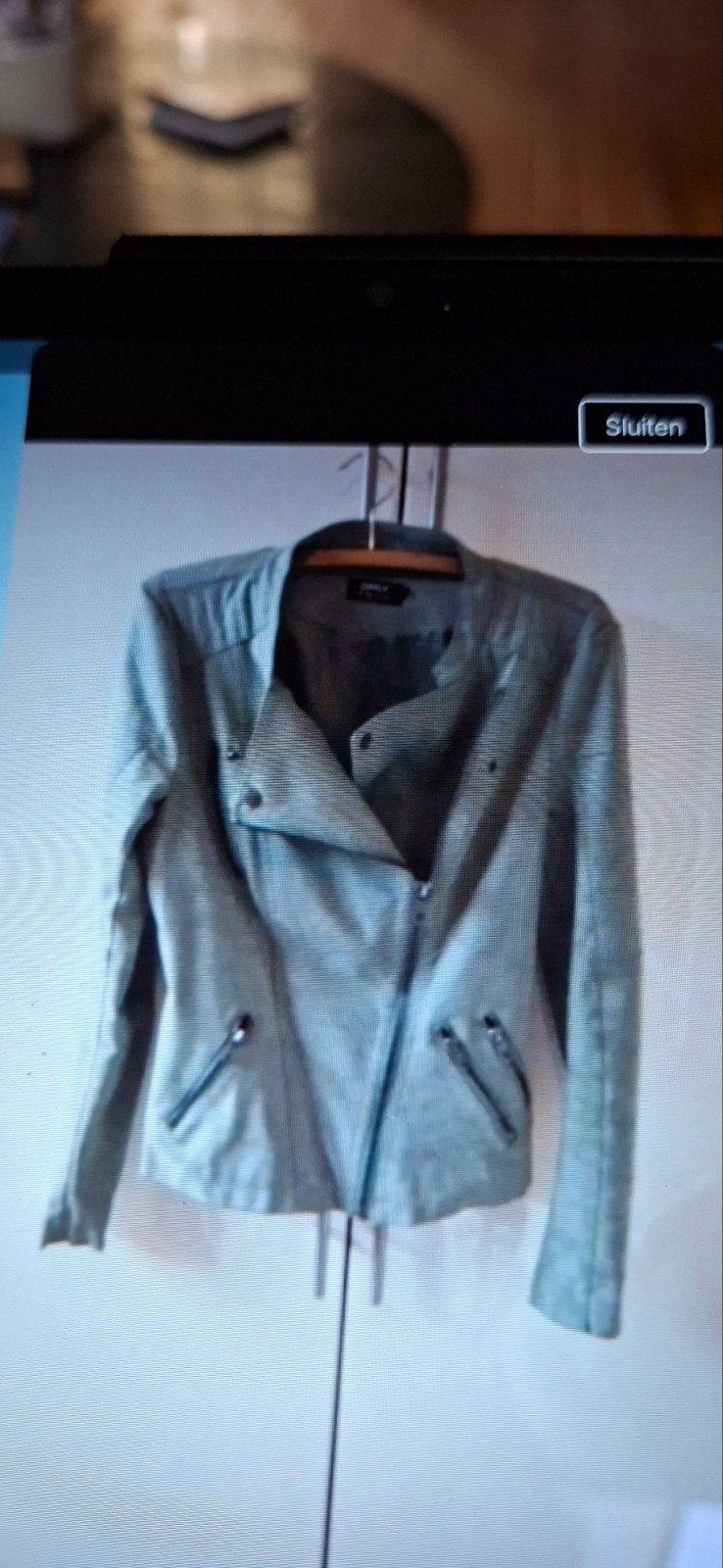 ONLY Faux Leren Bikerjack - Maat S, Ophalen of Verzenden, Maat 36 (S), Groen, ONLY