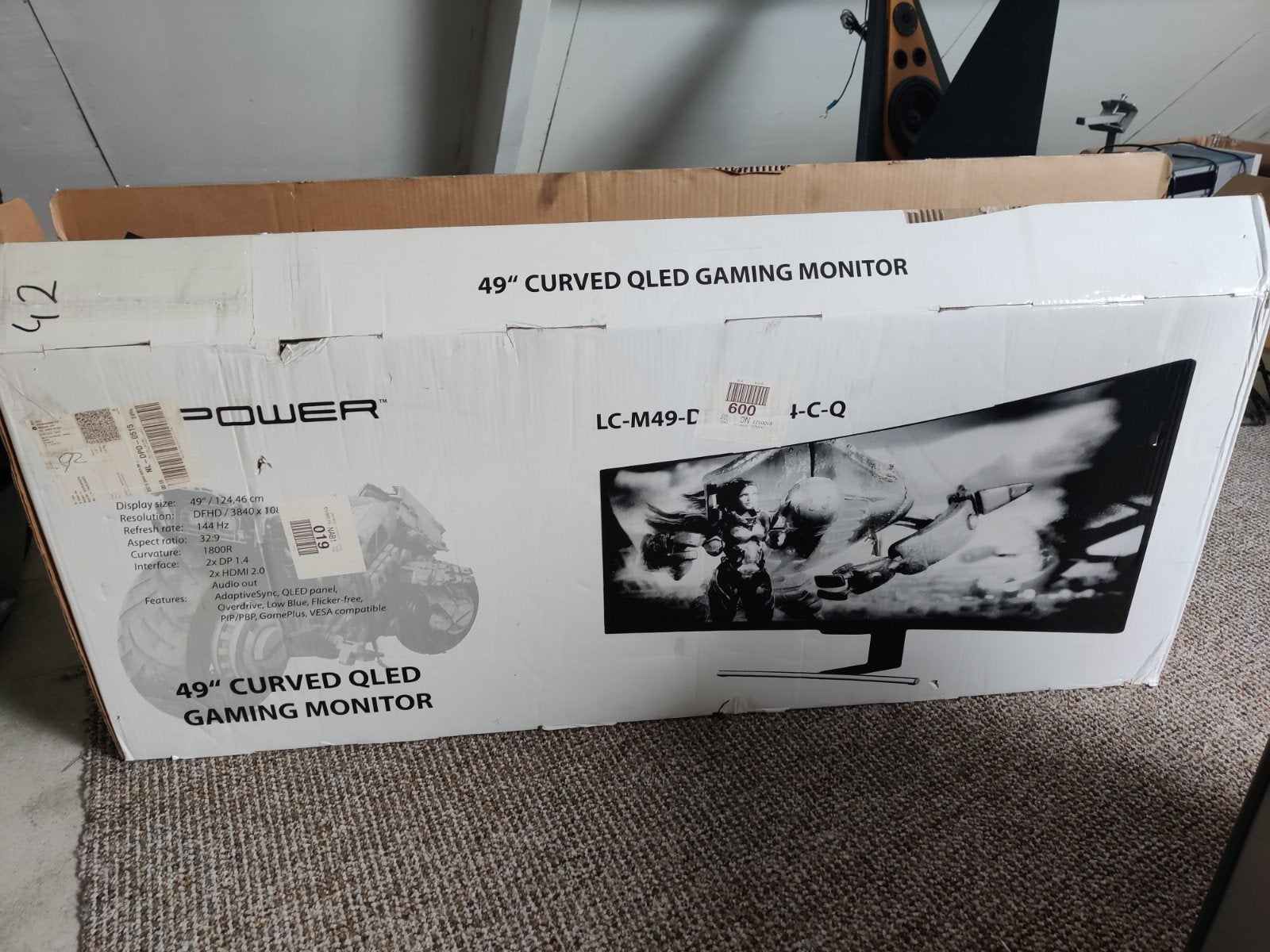 49" Curved QLED Gaming Monitor - Zo goed als nieuw, Gaming, Ultrawide, 101 t/m 150 Hz, Ophalen of Verzenden