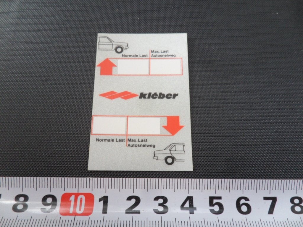 sticker autobanden kléber band druk voor achter, Ophalen of Verzenden, Zo goed als nieuw