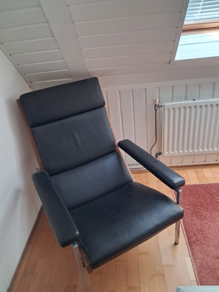 Twee Gelderland fauteuils met lederen bekleding, Huis en Inrichting, Ophalen, Zo goed als nieuw, Modern, 50 tot 75 cm