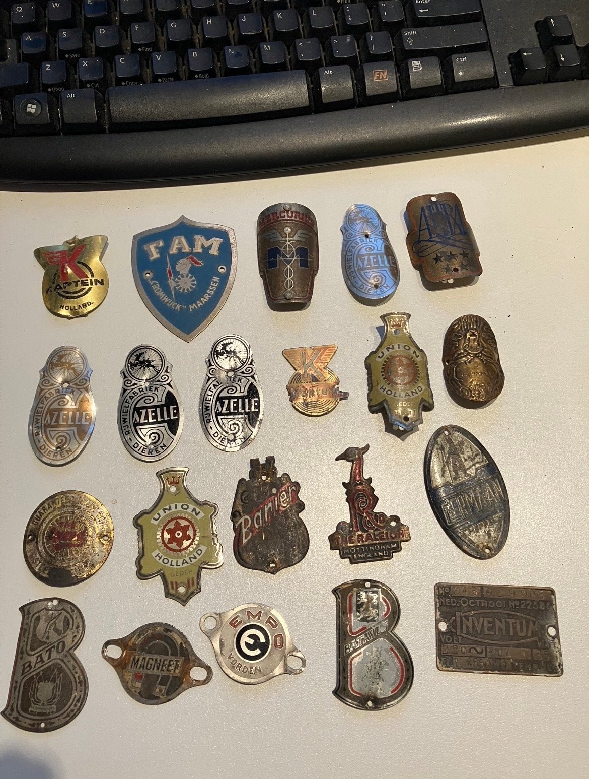 Collectie vintage fietsplaatjes - diverse merken, Ophalen of Verzenden, Gebruikt