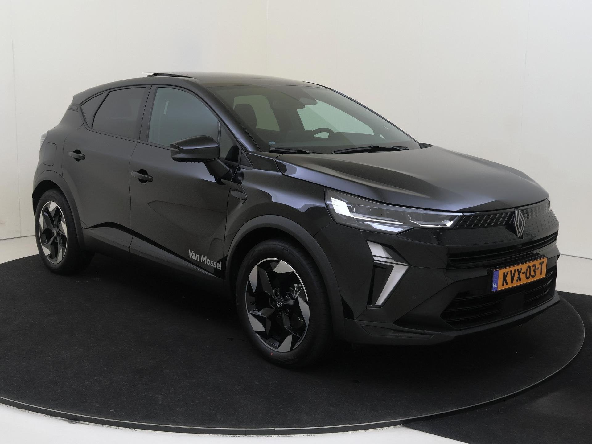 Renault Captur 1.8 E-Tech full hybrid 160 techno | Stoelverw, Auto's, 1789 cc, 4 cilinders, Leder en Stof, Zwart