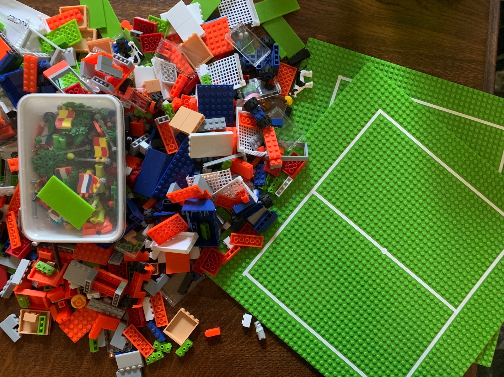 Bouwstenen vd Plus - nep lego, Kinderen en Baby's, Speelgoed | Bouwstenen, Ophalen, Zo goed als nieuw, Overige merken