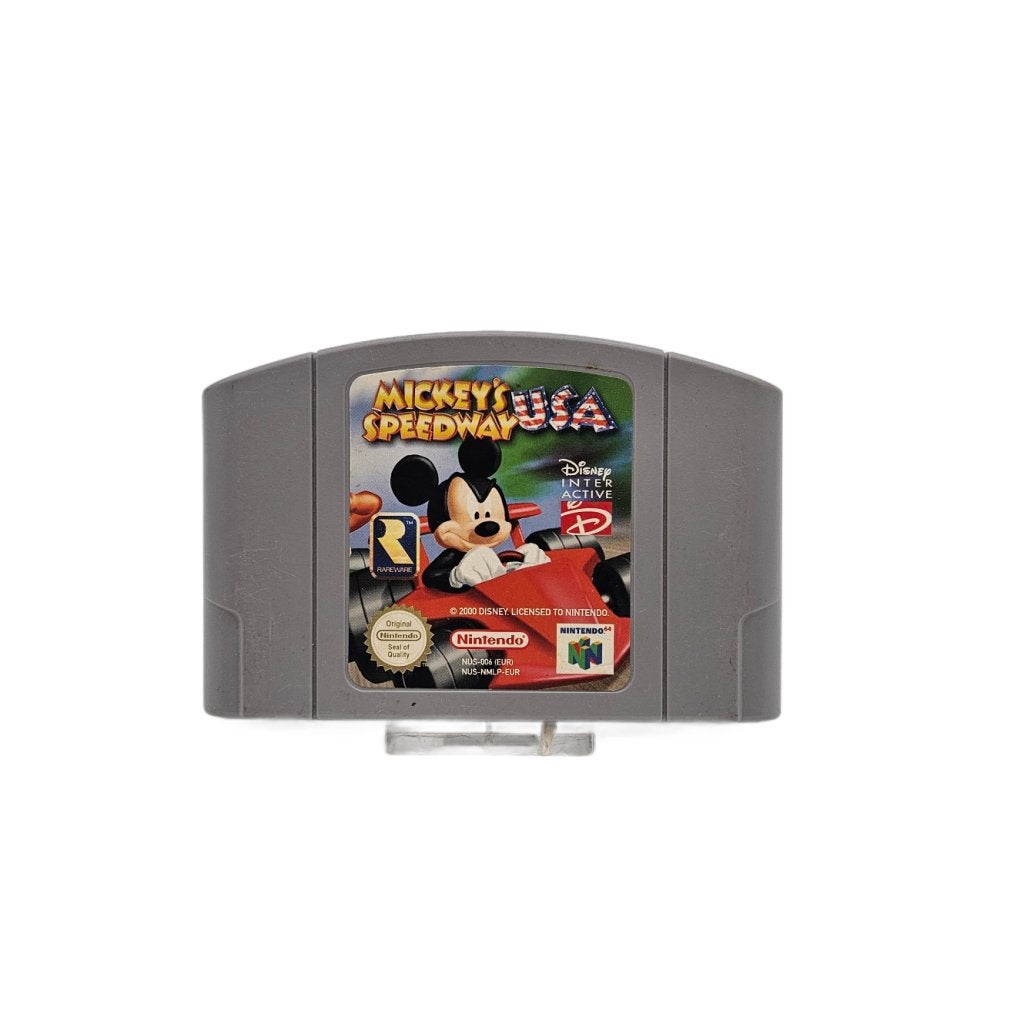 Nintendo 64 Game: Mickey's Speedway USA Losse Cartridge, Nintendo, Zo goed als nieuw, Support@nintendo.com, 11-1 Hokotate-cho, Kamitoba, Minami-ku
Kyoto 601-8501
Japan