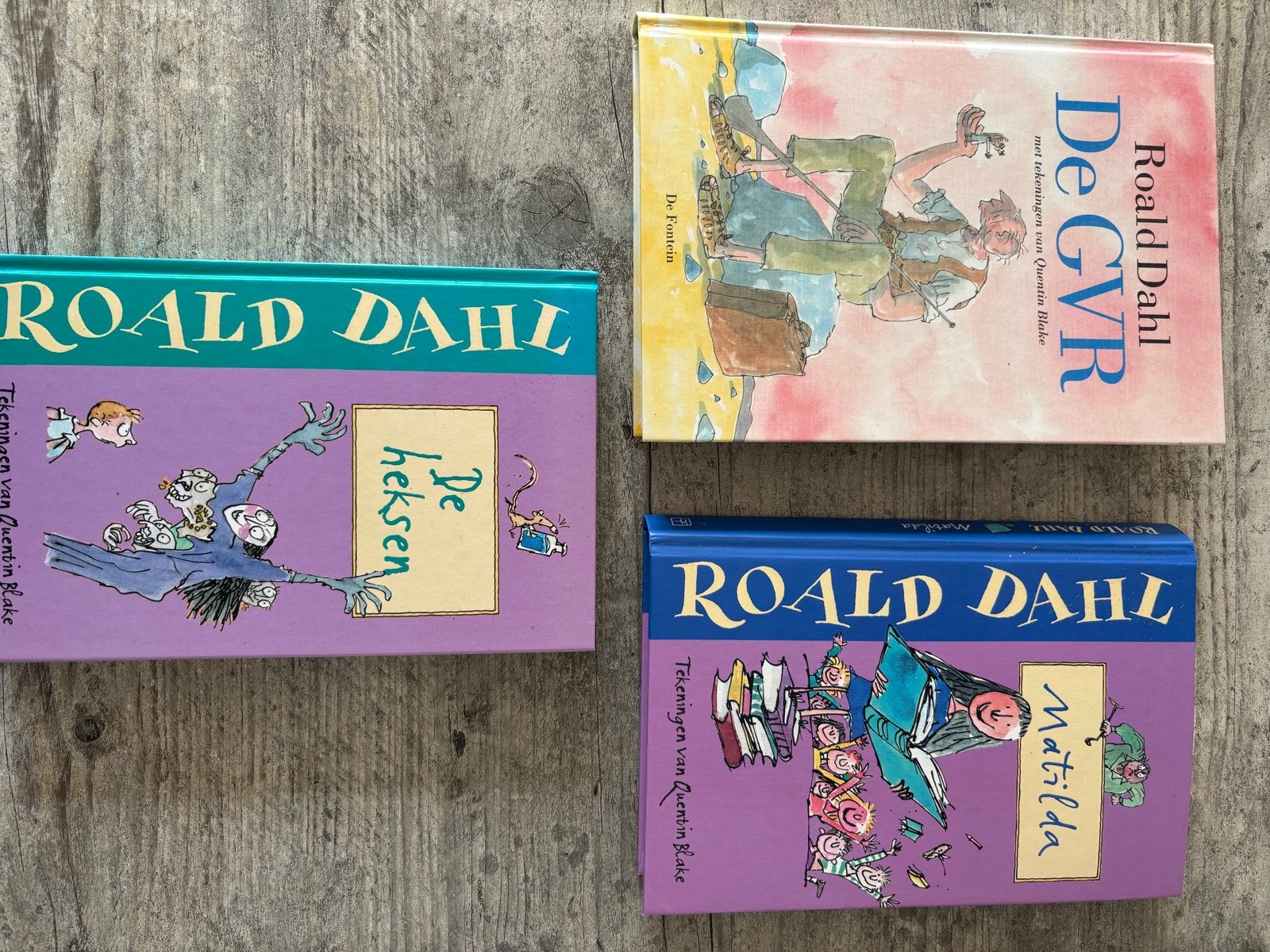3 Roald Dahl boeken: De GVR, De Heksen, Matilda, Ophalen, Gelezen, Fictie algemeen