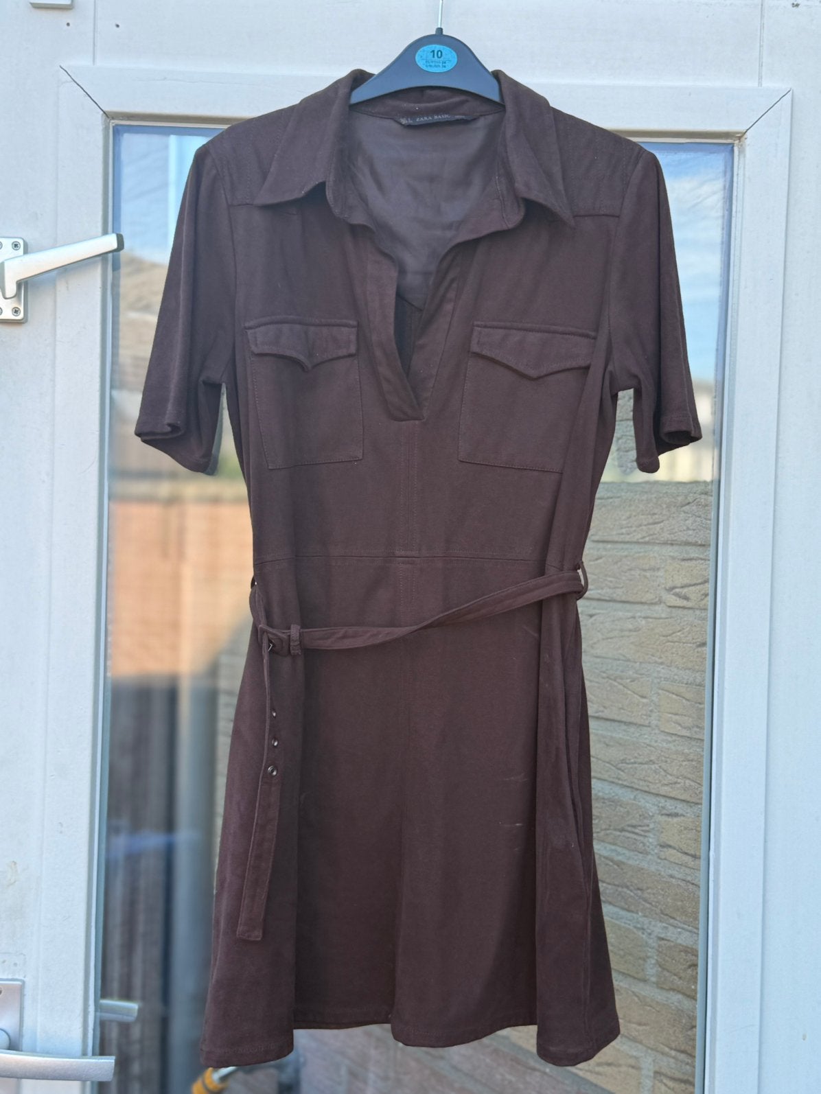 Suede bruine jurk zara, Ophalen, Zo goed als nieuw, Maat 36 (S), Bruin