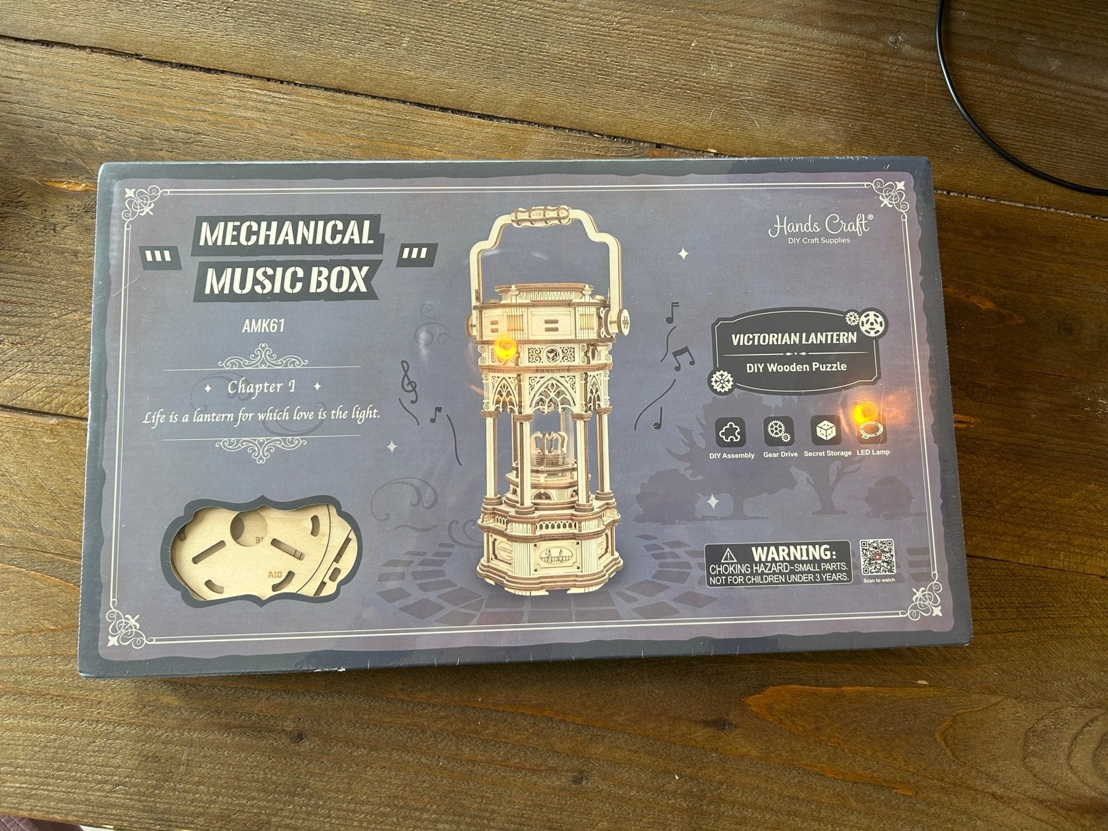 3D Houten Puzzel Muziekdoos - Victoriaanse Lantaarn, Ophalen of Verzenden, Nieuw, Knutselen, Met licht