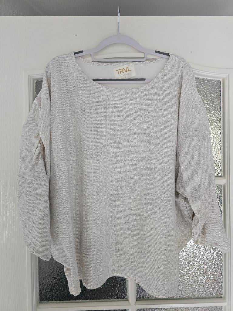 Nieuw maicazz travel blouse L lichtgrijs creme, Ophalen of Verzenden, Nieuw, Grijs