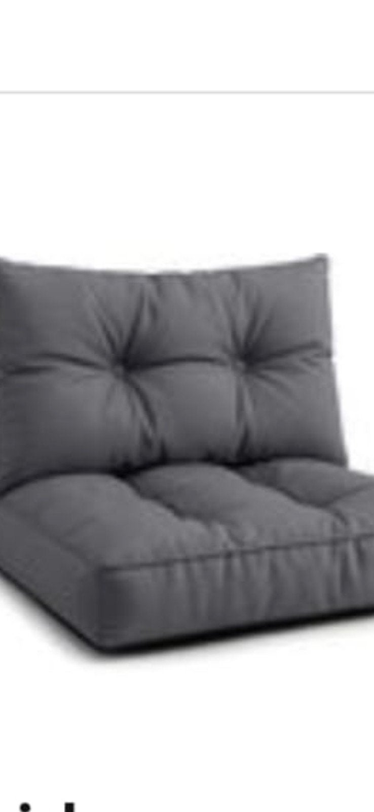 4 Nieuwe Antraciet Loungekussens - Zit 70x70, Rug 70x40, Ophalen, Nieuw, Grijs, Loungekussen