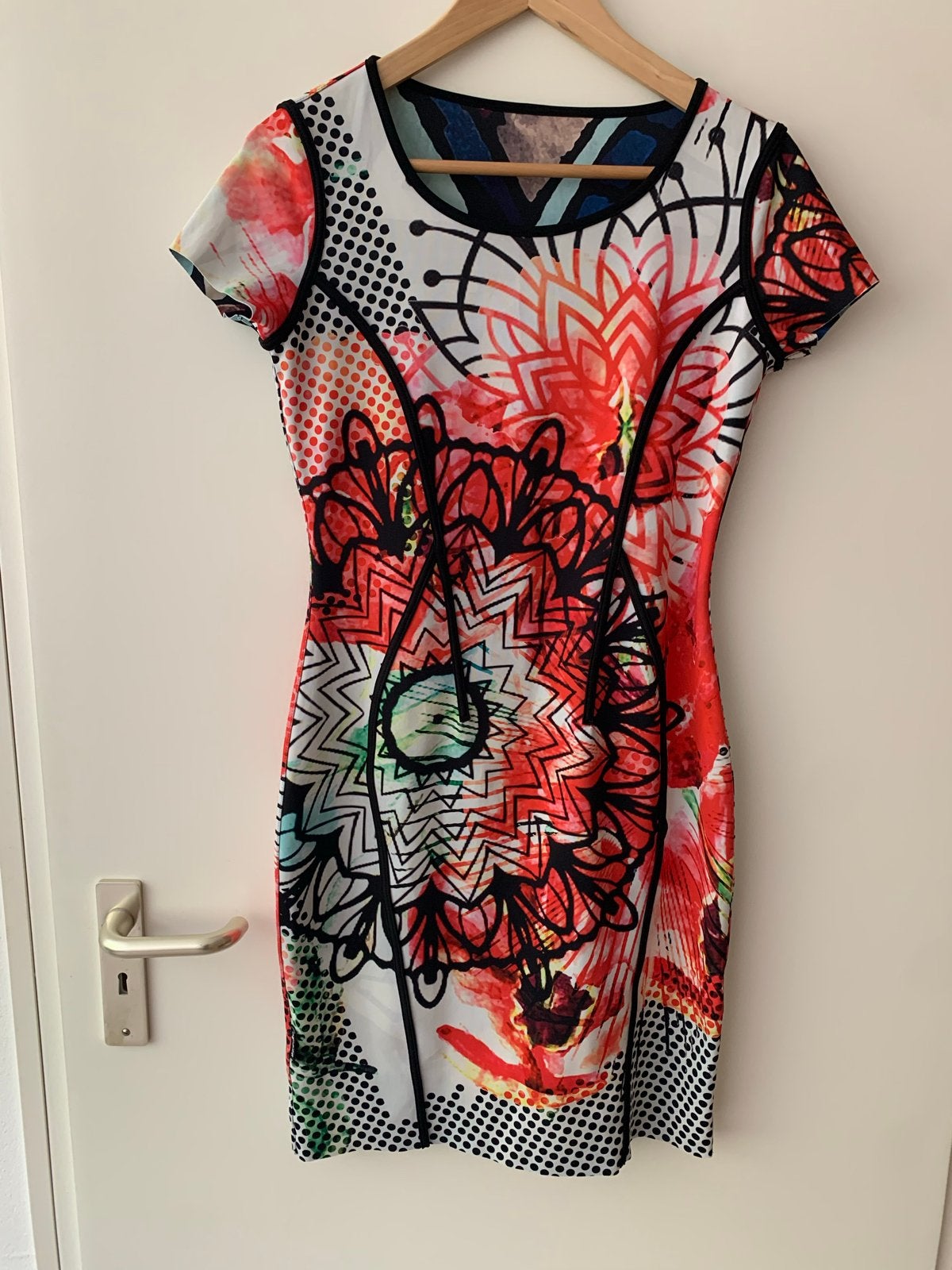 Reversible jurk met kleurrijke prints maat S, Kleding | Dames, Meerkleurig, Ophalen of Verzenden, Zo goed als nieuw, Maat 36 (S)