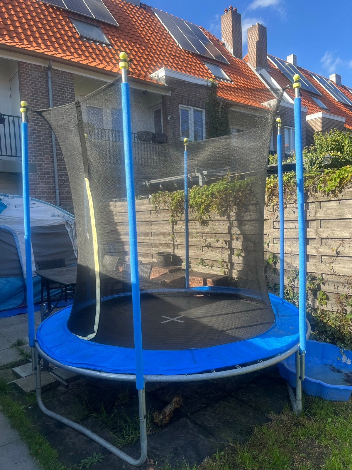Trampoline met veiligheidsnet, Ophalen, Gebruikt