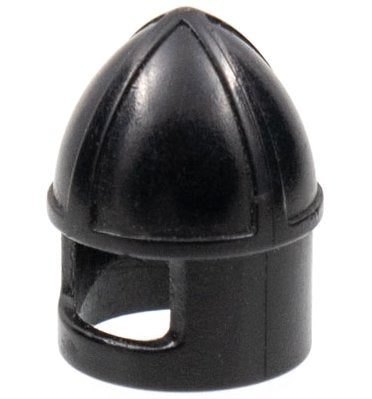 Lego Black Minifigure,Headgear Helmet Castle with Chin Guard, Gebruikt, Lego, Accessoire, Ophalen of Verzenden