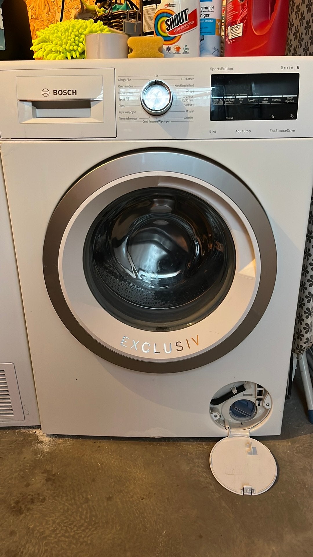 Bosch Exclusiv Serie 6 Sportsedition Wasmachine, Ophalen, 1200 tot 1600 toeren, Gebruikt, 8 tot 10 kg