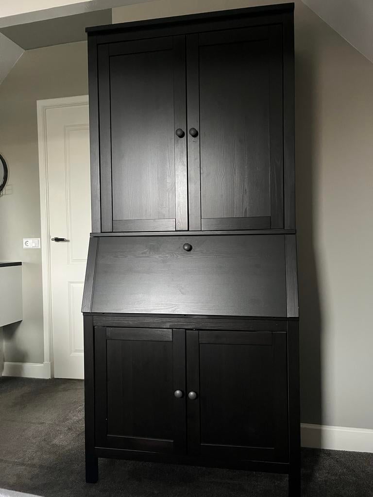 IKEA Hemnes Secretaire - Zwartbruin, Huis en Inrichting, Ophalen, Zo goed als nieuw