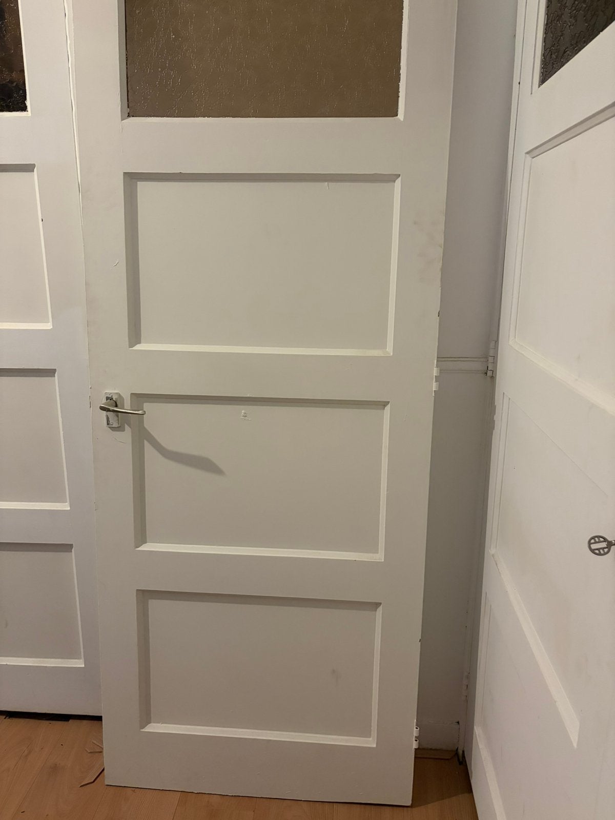 3x paneeldeuren, Doe-het-zelf en Verbouw, Deuren en Horren, Ophalen, Gebruikt, Binnendeur, 200 tot 215 cm