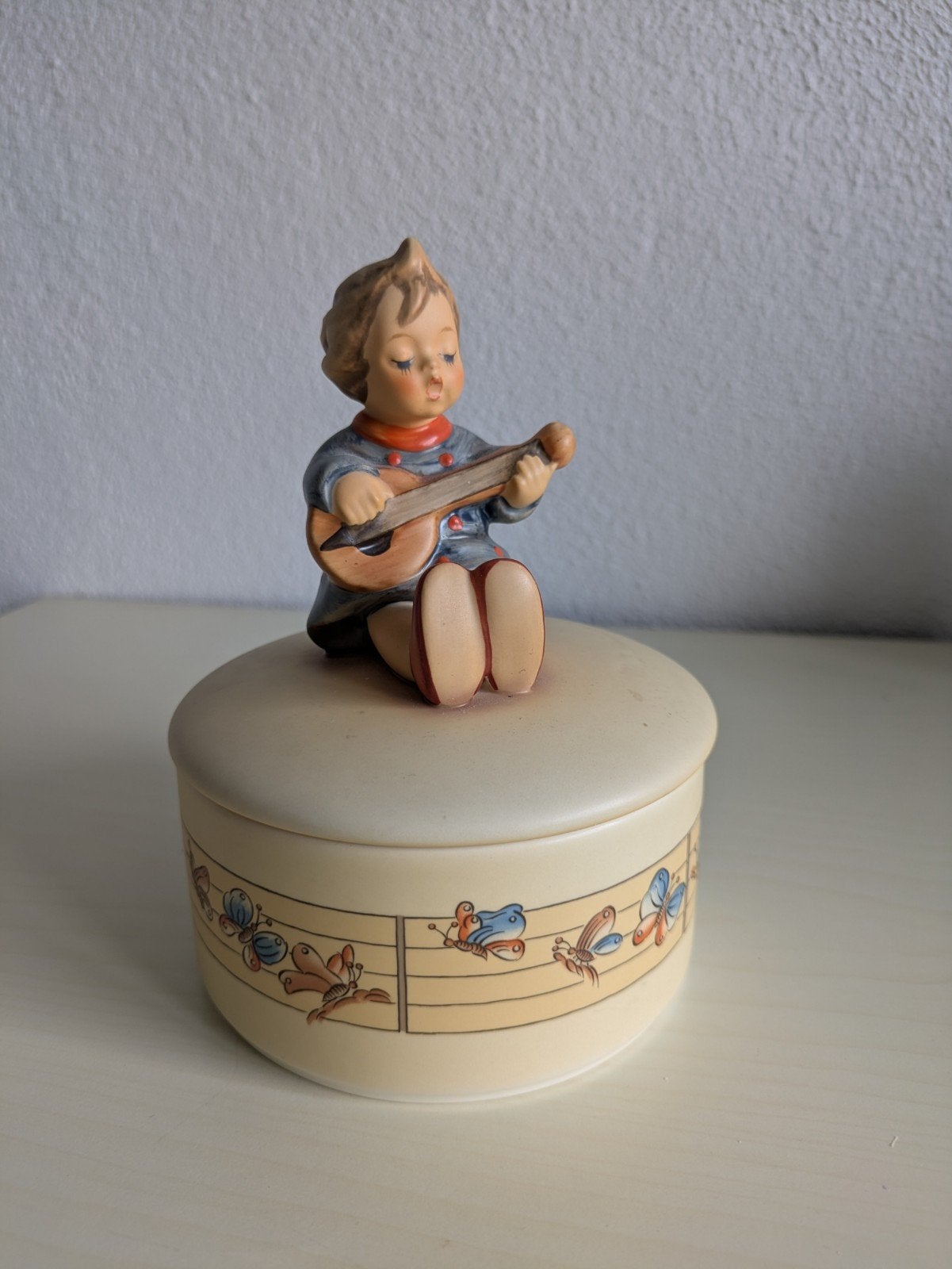 Muziekdoos "Gesangsprobe" met M.I. Hummel-figuur, Antiek en Kunst, Ophalen of Verzenden