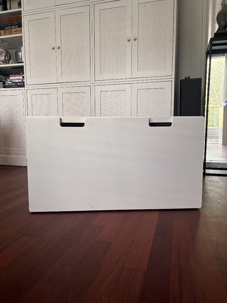 IKEA STUVA speelgoedkist/opbergbankje/bureautje – wit, Gebruikt, Kast, 50 tot 70 cm, 75 tot 100 cm