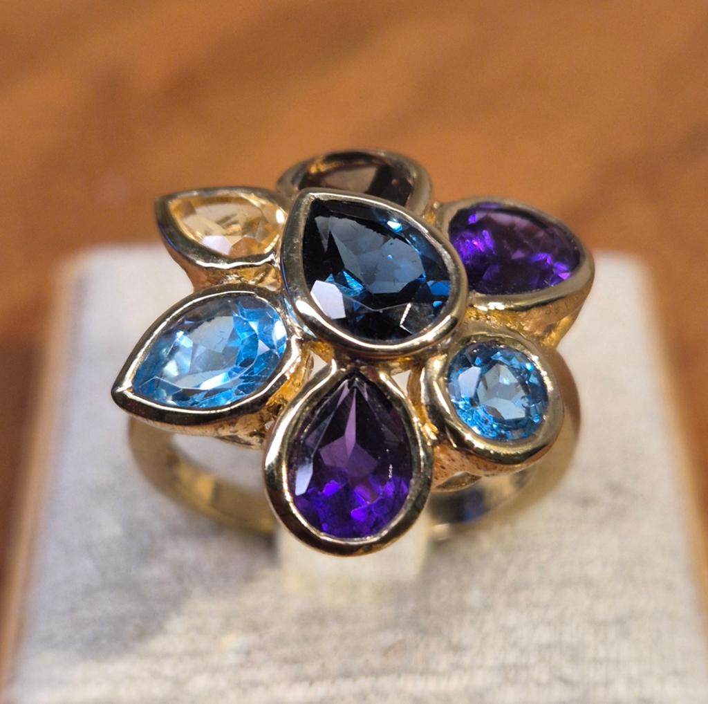 Prachtige Luxe Goldplated 925 Sterling Zilveren Ring, 18 tot 19, Verzenden, Nieuw, Dame