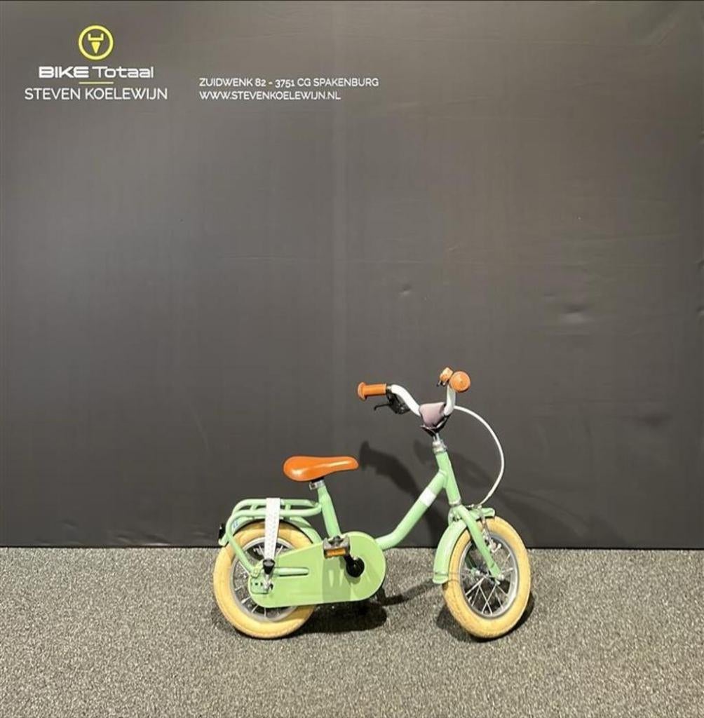 Puky Steel Classic 12 Retro green met Terugtraprem, Ophalen of Verzenden, Gebruikt, 14 inch of minder